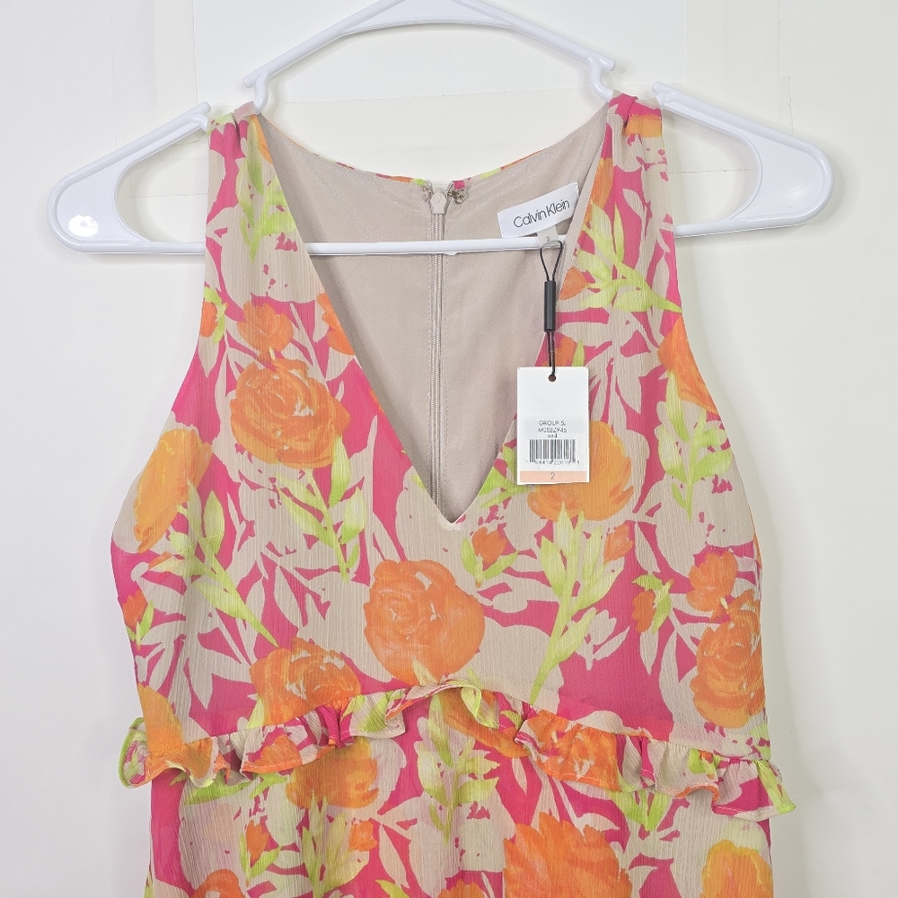 Calvin Klein Multicolor Floral Midi Dress - Picture 5 of 8